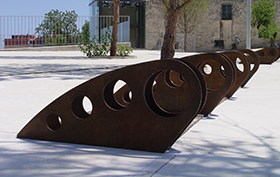 aparcabicicletas corten