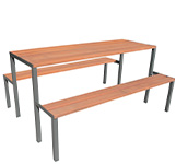 mesa picnic Garden hierro madera tropical