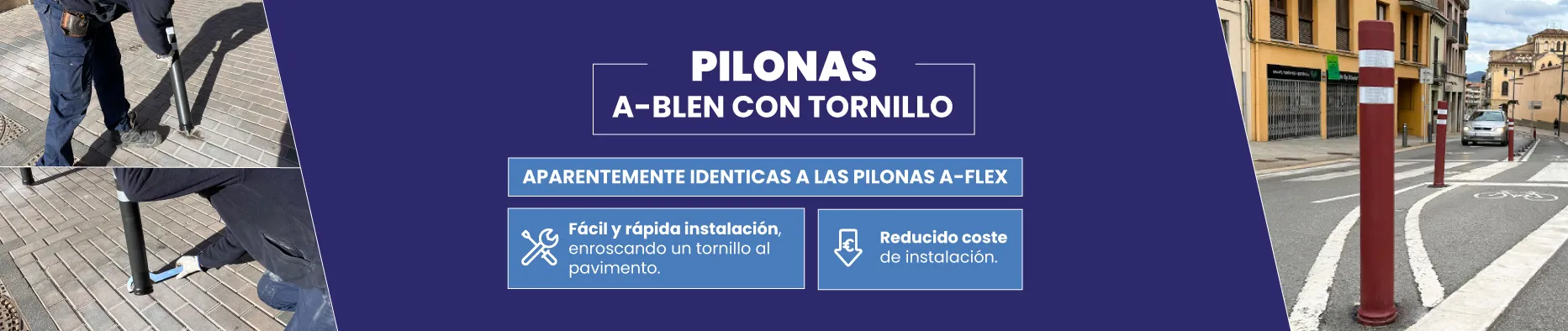 pilonas flexibles con tornillo