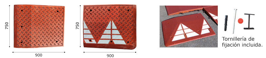 Cojín berlines caucho color rojo