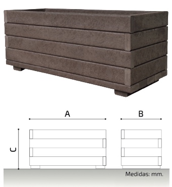 jardinera plástico reciclado vita