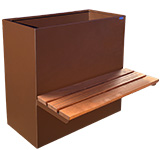 jardinera banco acero corten Bralla jardinera-banco acero corten bralla