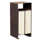 papelera corten madera myra papelera corten myra