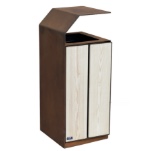 papelera corten nero papelera corten nero