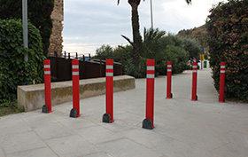 pilonas semiflexibles extraibles instaladas pilonas semiflexibles extraibles instaladas