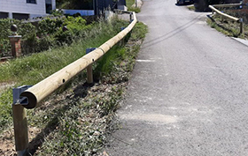 instalación vallado bionda madera